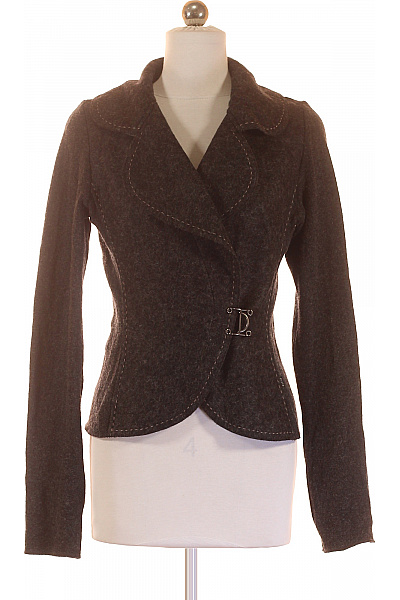 Dámské Sako Vlněné Šedé Vel. 38