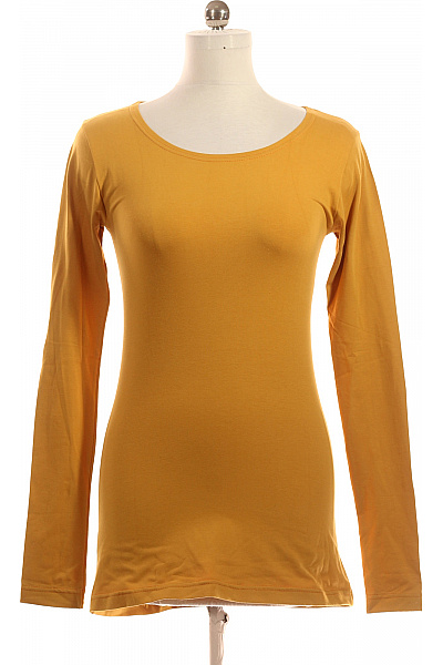 Dámské Tričko S Potiskem Žluté Second Hand