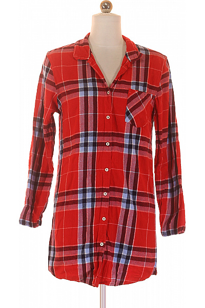 F&F Kostkovaná Dámská Košile Červená Vel. XS