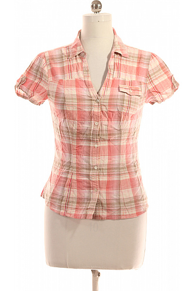 CHEROKEE Kostkovaná Dámská Košile Růžová Vel. 40