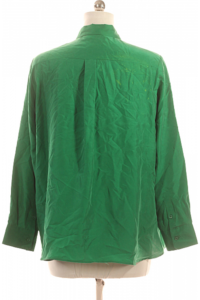 Max Mara Společenská Dámská Košile Hedvábná Zelená