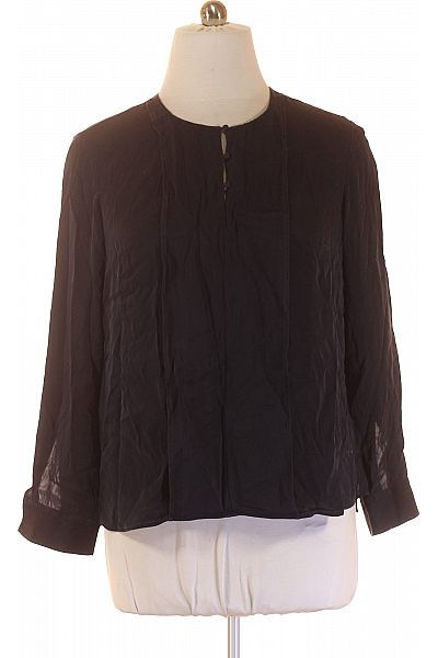  Halenka Jednobarevná Hedvábná Modrá Hugo Boss Vel. 46