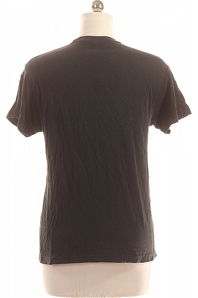 Dámské Tričko s Potiskem Černé ROLY Second hand Vel. M