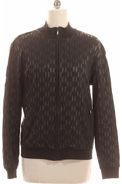 Dámská Mikina Na Zip Černá Karl Lagerfeld Second Hand Vel. M