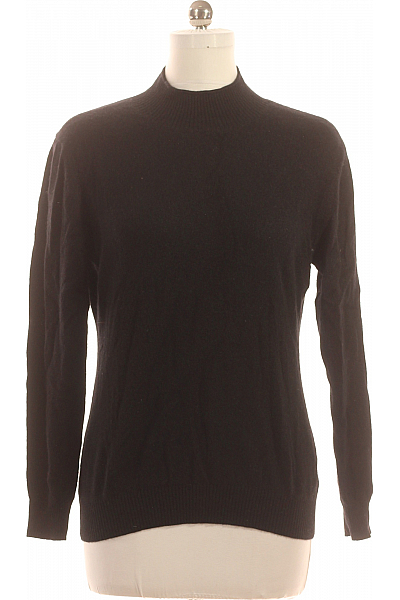 Dámský Svetr Kašmírový Černý Zwillingsherz Second Hand Vel. M