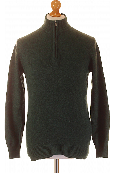 Pánský Svetr Vlněný Zelený HACKETT Vel. L