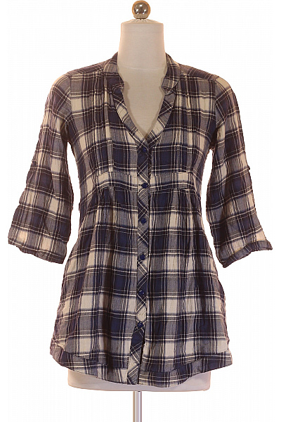 Kostkovaná Dámská Košile Modrá FISHBONE Vel. M