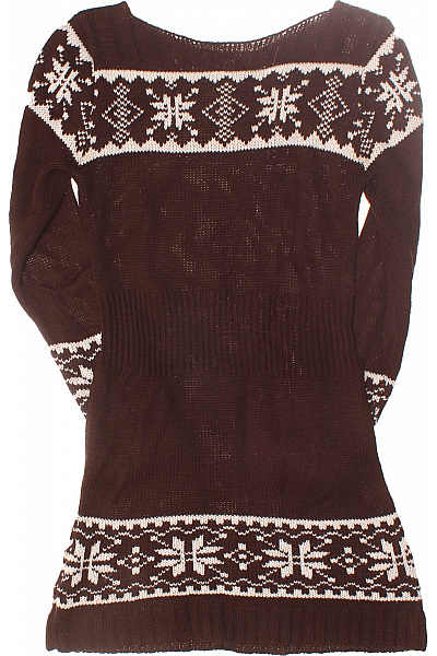  Šaty Pletené Hnědé