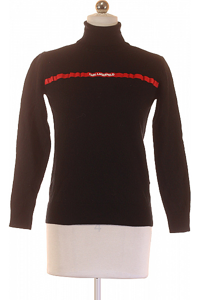 Dámský Svetr Vlněný Černý Karl Lagerfeld Vel. M