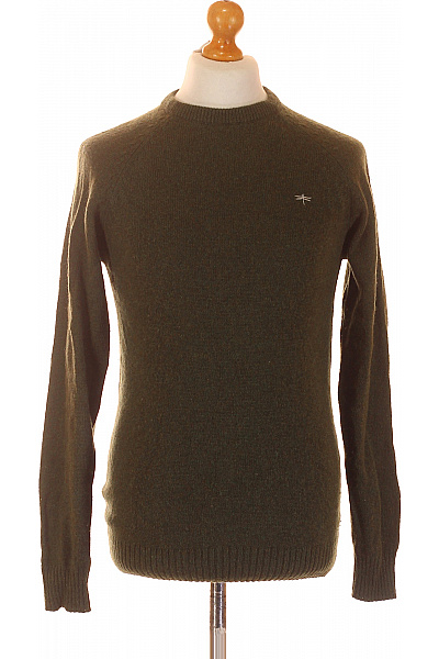 Pánský Pulovr Vlněný Zelený Vel. S
