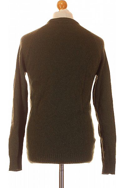 Pánský Pulovr Vlněný Zelený Vel. S