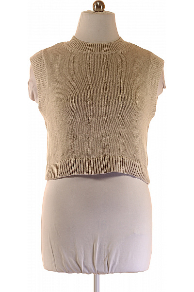 Kratká Dámská Vesta Béžová Vel. L