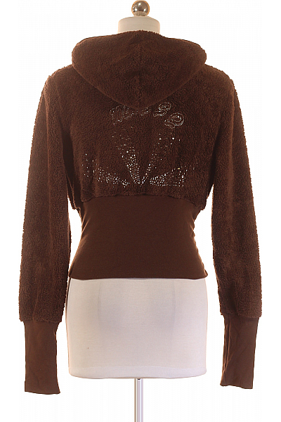 Dámská Mikina Rozepínací Hnědá Vel. M