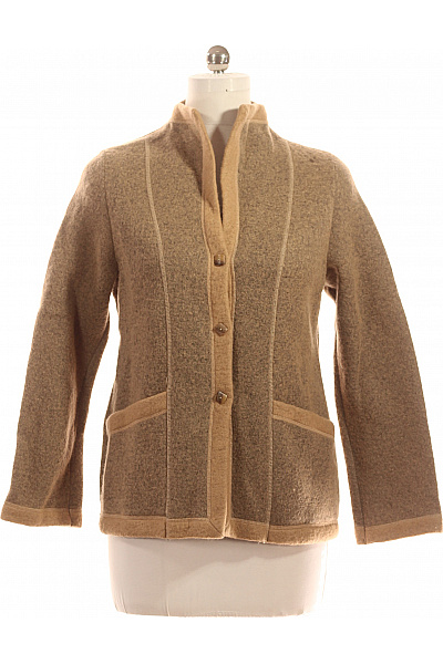 Dámský Kabát Vlněný Hnědý Vel. 38