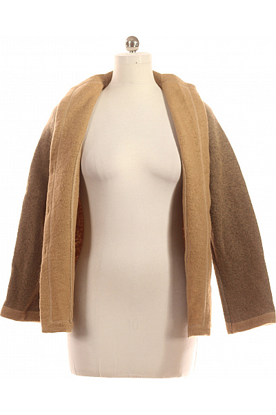 Dámský Kabát Vlněný Hnědý Vel. 38