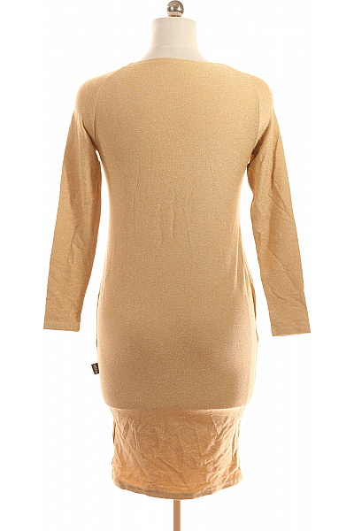 Tričkové  Šaty Zlaté Second hand Vel. XS