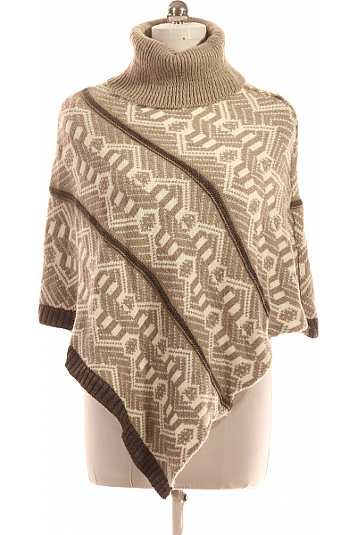  Pončo Vlněné Béžové