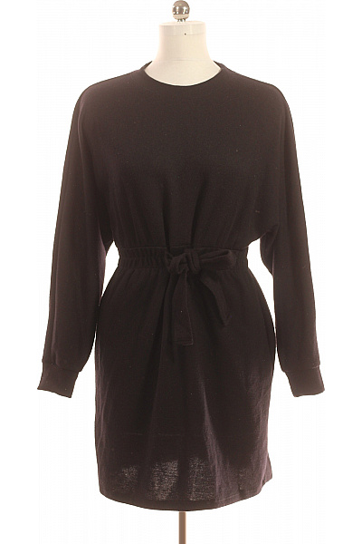  Šaty Pletené Černé Vel. M