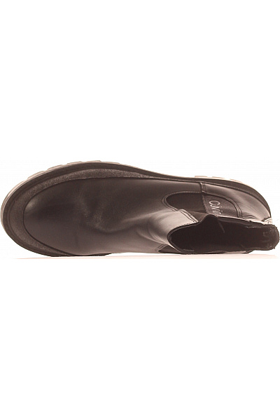 Calvin Klein Dámské Kotníkové Boty Kožené Černé Vel.  41