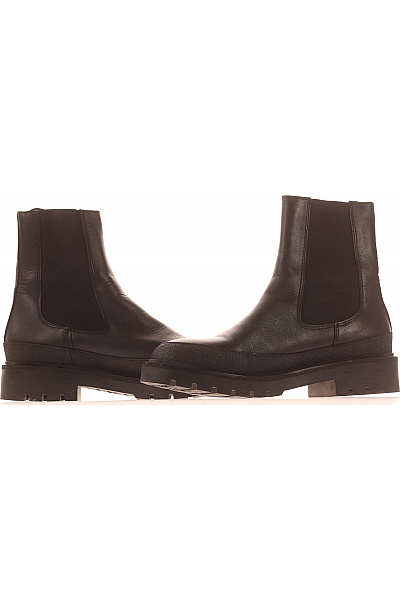 Calvin Klein Dámské Kotníkové Boty Kožené Černé Vel.  41