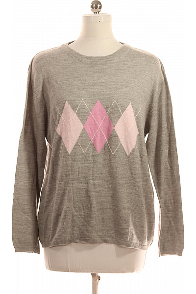 Dámský Svetr Šedý Second Hand Vel. XL