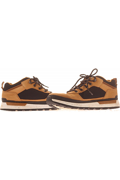 Pánské Boty Kožené Hnědé Timberland Vel.  43