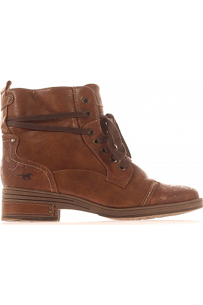 Dámské Boty Kožené Hnědé MUSTANG Vel. 40