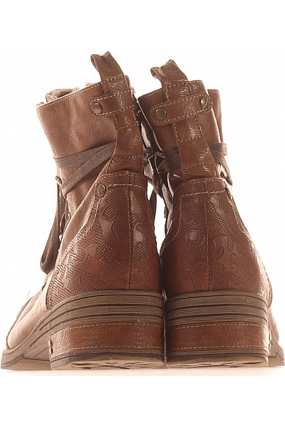 Dámské Boty Kožené Hnědé MUSTANG Vel. 40