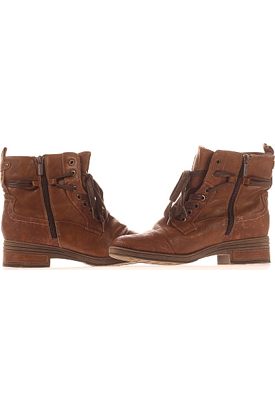 Dámské Boty Kožené Hnědé MUSTANG Vel. 40