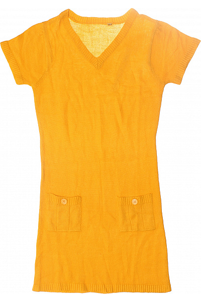  Šaty Pletené Žluté Vel. S