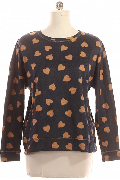 Marks & Spencer Dámské Tričko s Potiskem Modré Vel. L