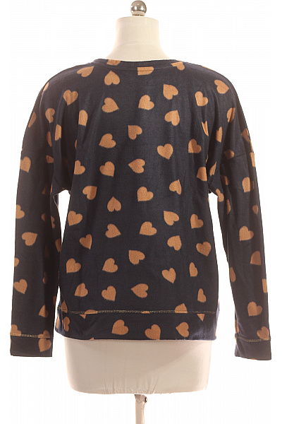 Marks & Spencer Dámské Tričko s Potiskem Modré Vel. L