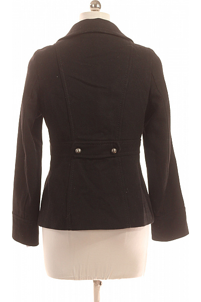 Dámský Kabát Černý Second hand Vel. 38