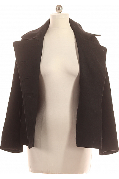 Dámský Kabát Černý Second hand Vel. 38