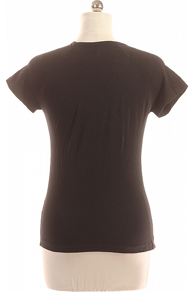 Dámské Tričko s Potiskem Černé Second hand Vel. M