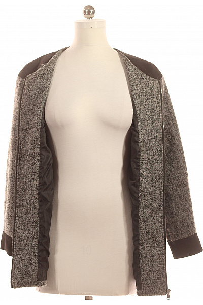 Krátký Dámský Kabát Šedý House Second hand Vel. M