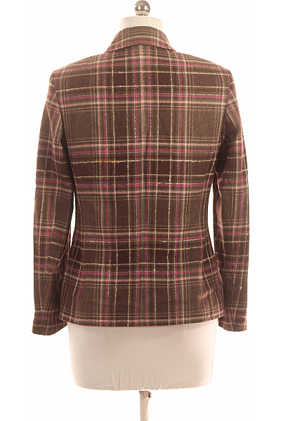 Dámský Kabát Vlněný Barevný Second hand Vel. 38