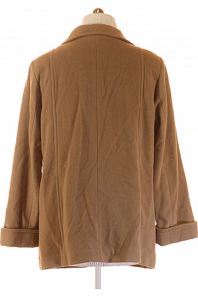 Dámský Kabát Vlněný Hnědý Vel. 46