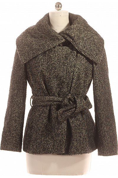 Marks & Spencer Krátký Dámský Kabát Černobílý