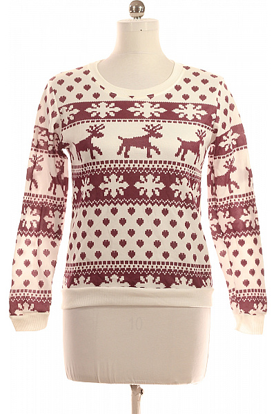 Dámská Mikina Bez Zapínání Bílá Vel. L