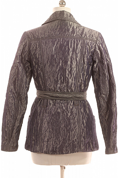 Krátký Dámský Kabát Šedý Second hand Vel. M