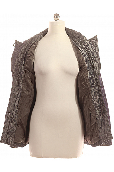 Krátký Dámský Kabát Šedý Second hand Vel. M