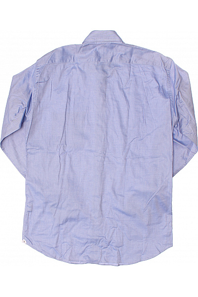 Pánská Košile Jednobarevná Modrá Second hand Vel. 40