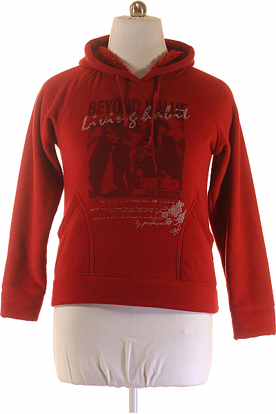 Dámská Mikina Bez Zapínání Červená Vel. XL