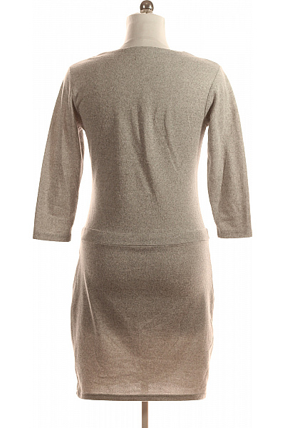  Šaty Pletené Šedé Second hand Vel. 38