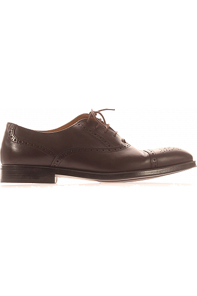 A.testoni Pánské Boty Kožené Hnědé Second Hand