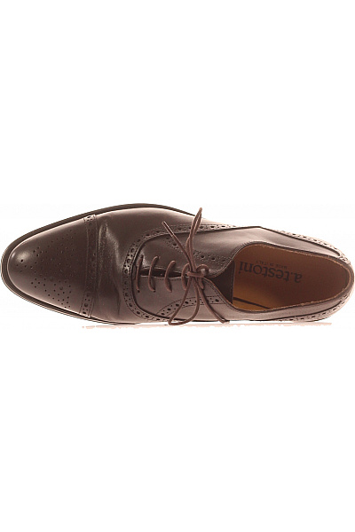 A.testoni Pánské Boty Kožené Hnědé Second hand