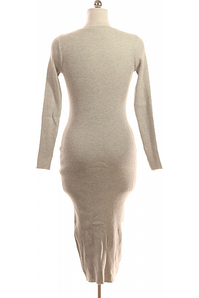 GATE  Šaty Pletené Šedé Second hand Vel. 38