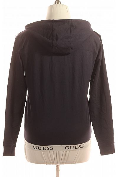 Guess Pánská Mikina Na Zip Modrá Second hand Vel. M