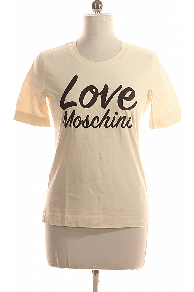 Dámské Tričko Béžové MOSCHINO Vel. 42